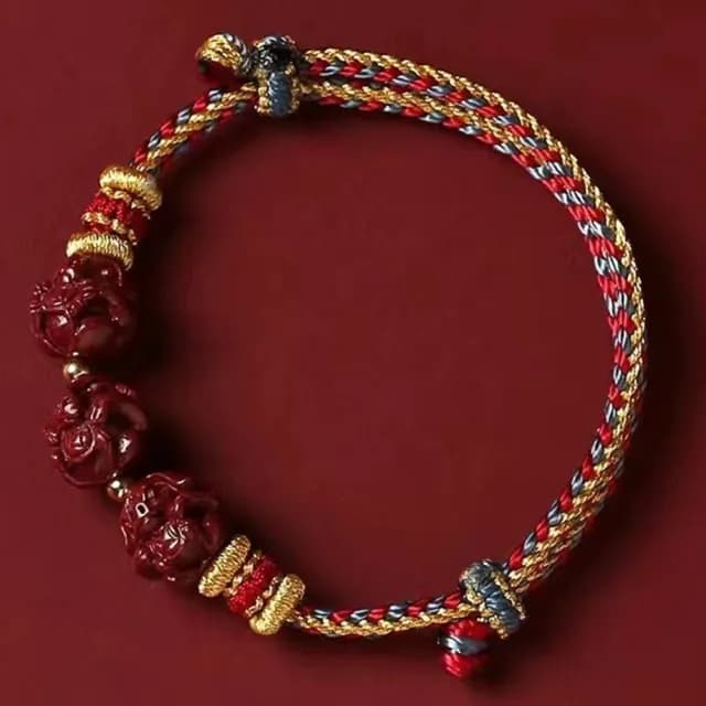 【KT DADA】雙11 十二生肖 生肖手鍊 三合生肖 本命年 紅繩 開運  招財納福 保平安 硃砂手鍊 手 