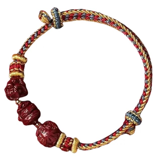 【KT DADA】雙11 十二生肖 生肖手鍊 三合生肖 本命年 紅繩 開運  招財納福 保平安 硃砂手鍊 手