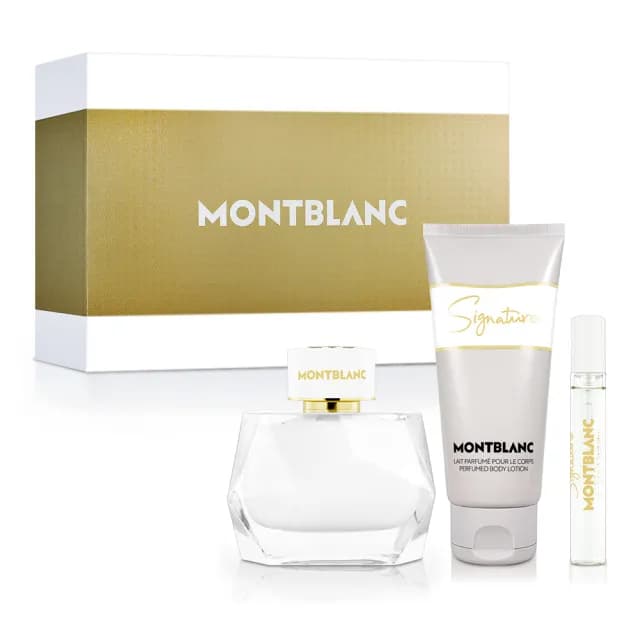 【MONTBLANC 萬寶龍】永恆之名女性淡香精禮盒-淡香精90ml+隨行香氛7.5ml+身體乳100ml(平行輸入)