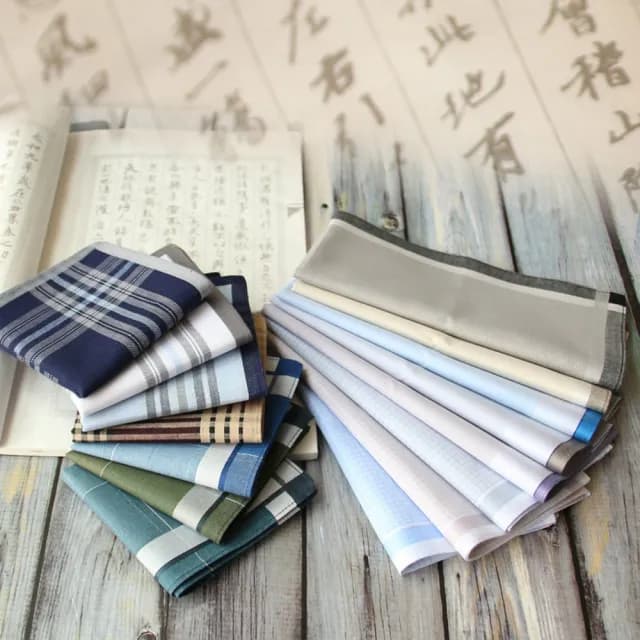 【巴黎精品】現貨秒發 手帕禮盒純棉方巾單入(古風吸汗夏季經典父親節生日禮物男配件27款p1ae1)