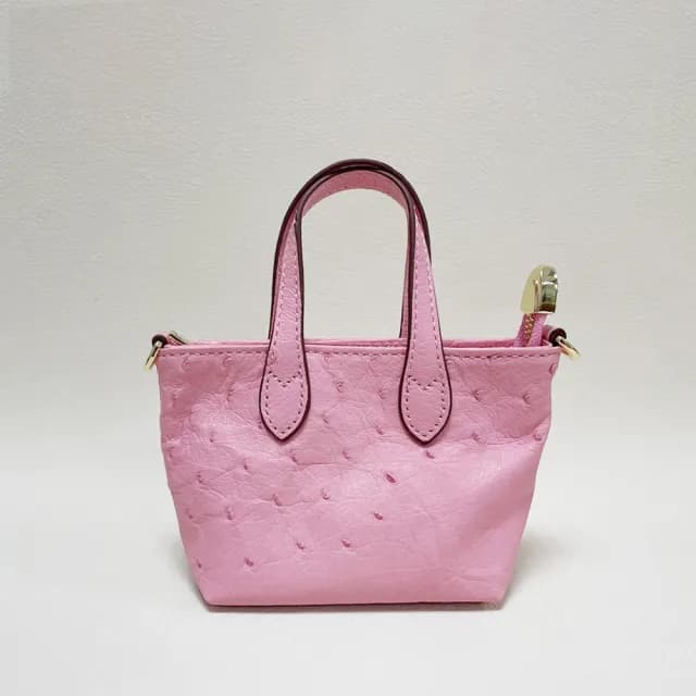 【M2nd】珍稀鴕鳥皮迷你托特零錢包(T19A)