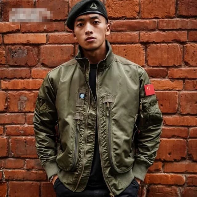 【巴黎精品】父親節禮物 軍裝外套復古工裝古著(MA1棒球服繡標飛行男夾克a1hg53)