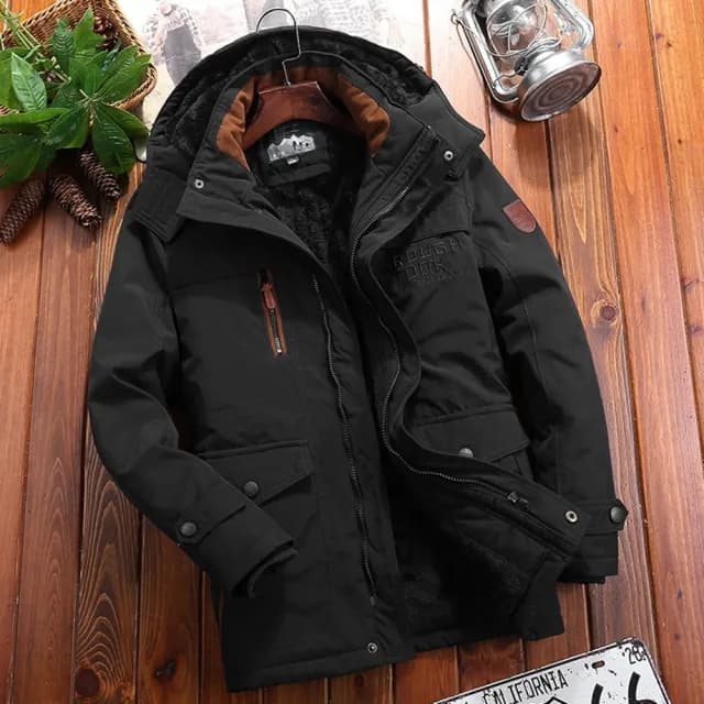 【巴黎精品】父親節禮物 軍裝外套復古工裝古著(連帽機能工裝加絨男夾克4色a1hg29)