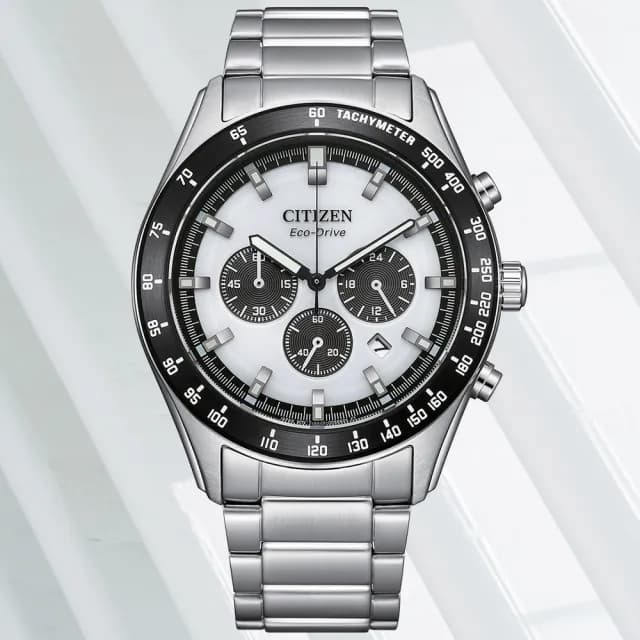 【CITIZEN 星辰】Chronograph系列 時尚光動能計時腕錶 七夕 情人節 送禮 推薦(CA4674-58A)