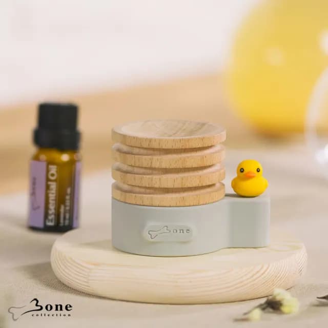 【Bone 蹦克】原木擴香台-企鵝/鴨子/麋鹿/貓咪/貓頭鷹/薑餅人巴頓(香氛 精油 療癒小物 生肖龍送禮推薦)