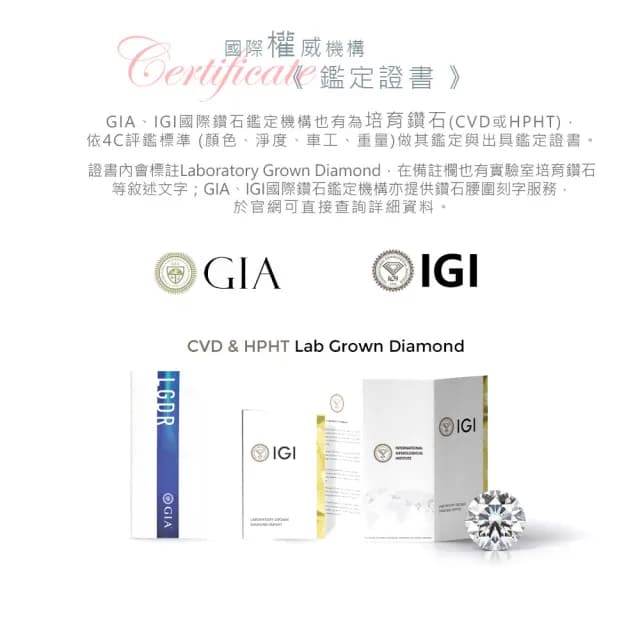 【Alesai 艾尼希亞鑽石】IGI 1克拉 D/IF PT950 白金 四爪鑽石項鍊(3EX+IDEAL 車工 培育鑽石)
