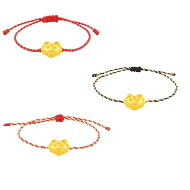 【迎鶴金品】黃金9999如意祥雲手鍊(0.04錢 正負1厘)