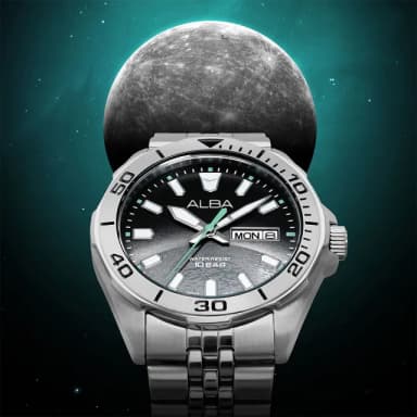 【ALBA】雅柏 限量版星系宇航 Mercury 水星手錶 男錶-42mm 禮物 送禮 推薦(AV3575X1/VJ43-X044D)