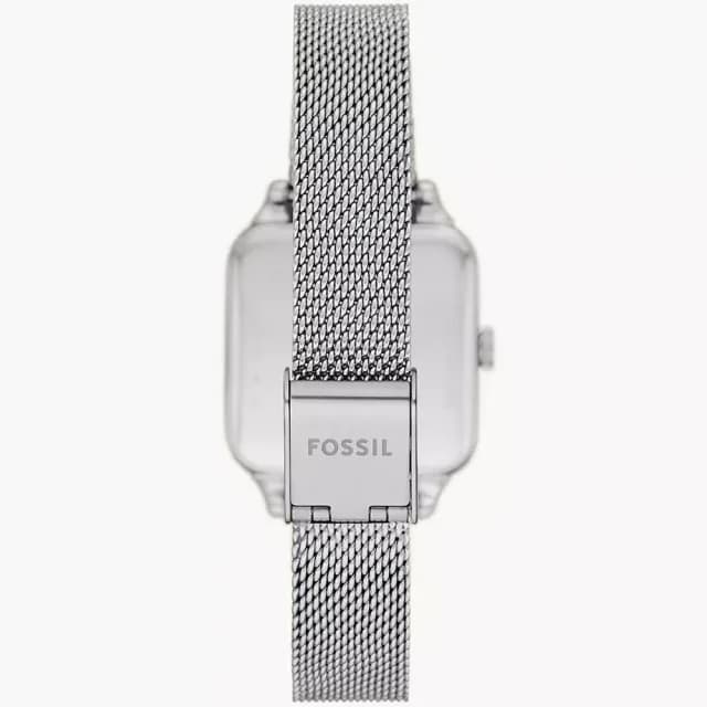 【FOSSIL】Colleen 晶鑽米蘭帶方形女錶-28mm 禮物 送禮 推薦(BQ3970)