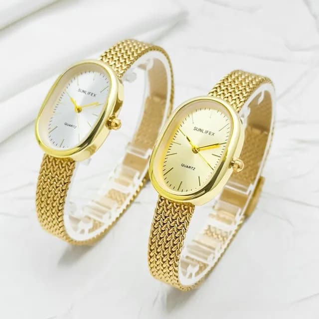 【LEEHER】韓版手錶/高級感/女生手錶/精緻/學生手錶/石英錶/錶/手錶/金色手錶/指針式/復古