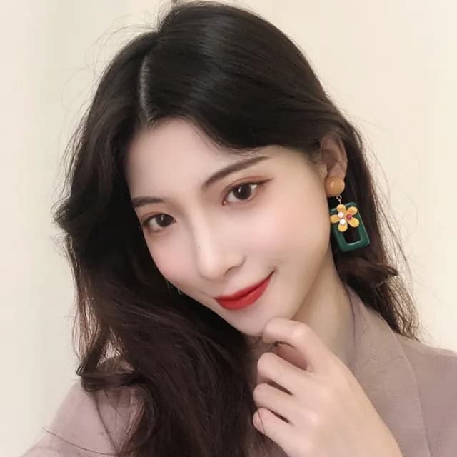 【MISA】韓國設計可愛撞色小花復古造型夾式耳環(無耳洞耳環 耳夾 夾式耳環)