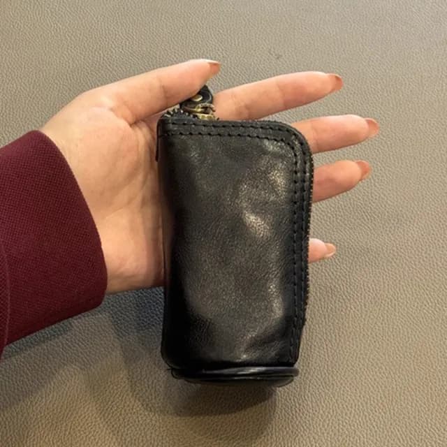 【KT DADA】父親節禮物 復古小包 真皮包包 鑰匙包 鑰匙包 零錢包 汽車鑰匙包 錢包 頭層牛皮 小包包 植鞣皮