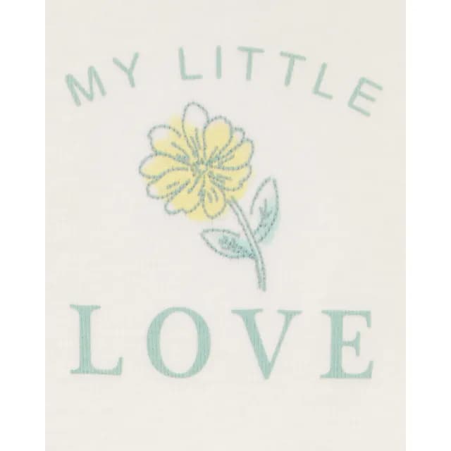 【Carter’s官方授權】雛菊花世界嬰兒3件組純棉套裝〔包屁衣/外套/長褲〕(原廠公司貨 童裝 嬰兒裝)