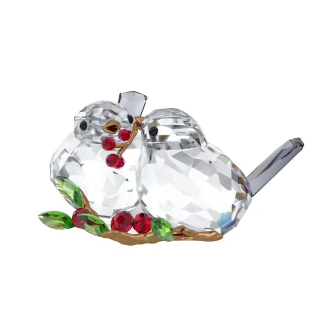 【SWAROVSKI 施華洛世奇】Idyllia 小鳥情侶與莓果(情人節禮物)