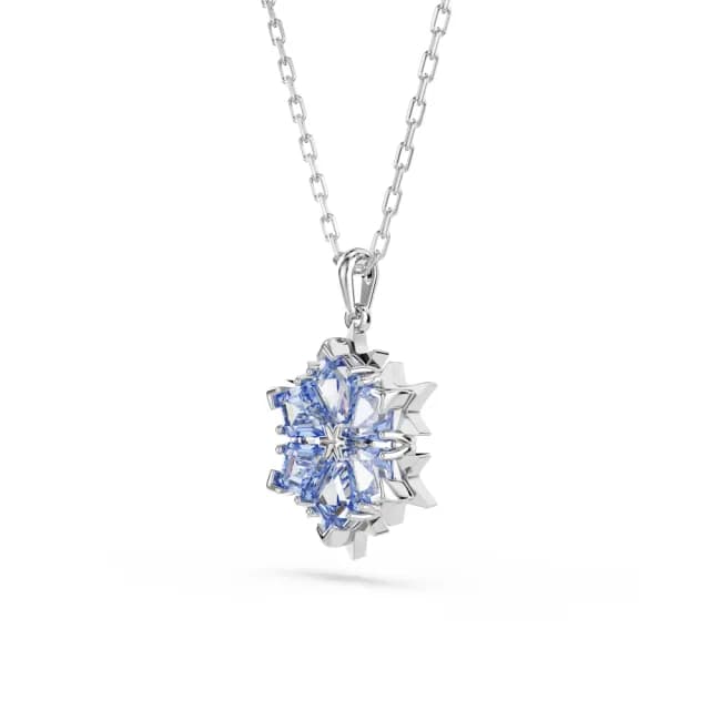 【SWAROVSKI 施華洛世奇】Magic 鏈墜 雪花 藍色 鍍白金色
