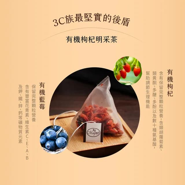 【曼寧】有機豐康茶禮盒2盒組(有機枸杞明采茶10入+有機紅棗補氣茶10入)