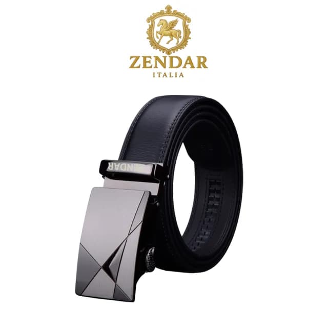 【ZENDAR】限量2折 頂級小牛皮皮革自動扣頭男用皮帶 6804M 全新專櫃展示品(七夕情人節禮物 送禮)