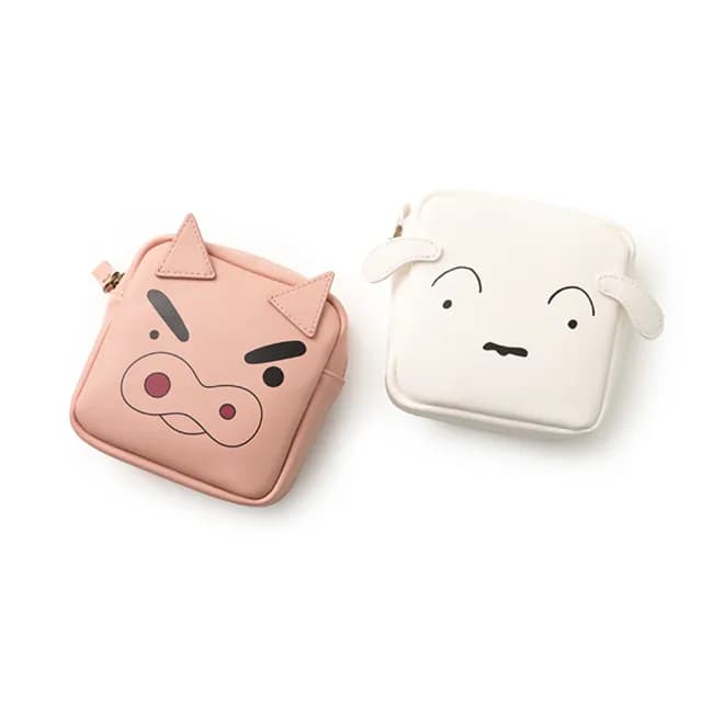【Norns】情人節禮物 皮革小方包(Snoopy Olaf 史努比 蠟筆小新 小白 肥嘟嘟佐衛門 隨身皮質收納包)