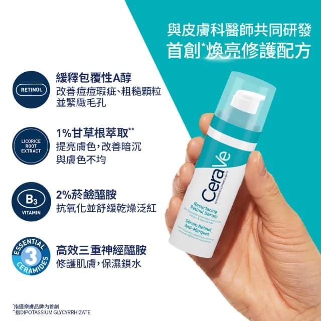 【CeraVe 適樂膚】抗痘神器★A醇勻亮修護精華 30ml