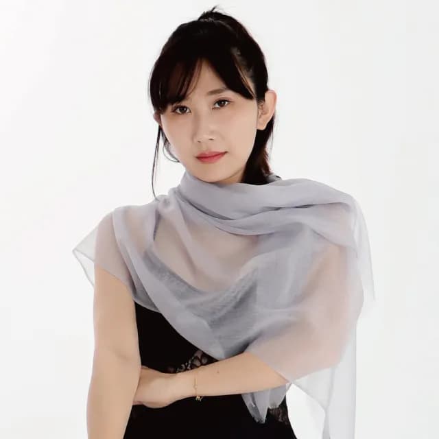 【BANNIES】輕盈星幕戒指絨｜煙雨灰(圍巾 披肩 羊毛 羊絨)