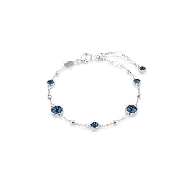 【SWAROVSKI 施華洛世奇】Imber 手鏈 圓形切割 白色/藍色 鍍金色/鍍白金色/鍍玫瑰金色(4色任選)