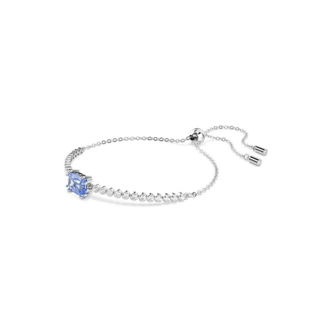 【SWAROVSKI 施華洛世奇】Matrix Tennis 手鏈 混合式切割 藍色/焦糖色 鍍白金色/鍍金色(2色任選)