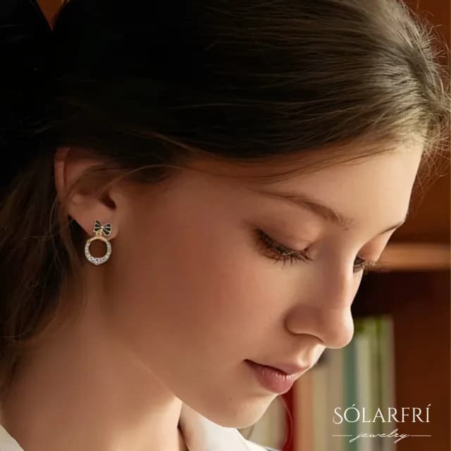 【SOLARFRi】耳夾式耳環｜無耳洞專用小眾款蝴蝶結耳環 附品牌禮盒包裝(閨蜜情人女友母親老婆生日禮物)