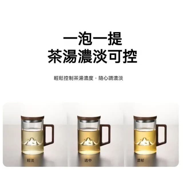 【South Life】日式泡茶三件杯 觀山杯(茶水分離泡茶杯 玻璃泡茶杯 茶具 玻璃茶壺 泡茶組 日式茶杯 玻璃杯)