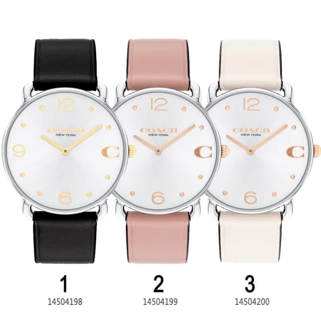 【COACH】2025新品 專櫃 經典百搭 米蘭帶/皮革 時尚腕錶(5款可選)