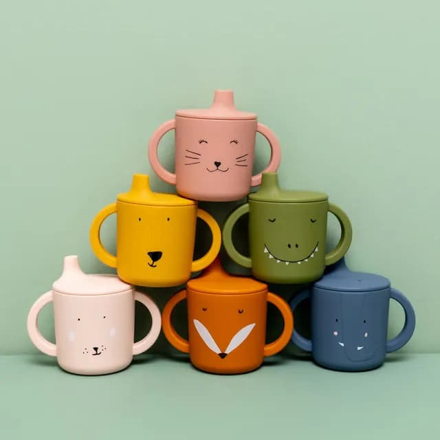 【Trixie 比利時】動物造型矽膠雙耳水杯 多款可選(副食品 餐具 水瓶 水壺)