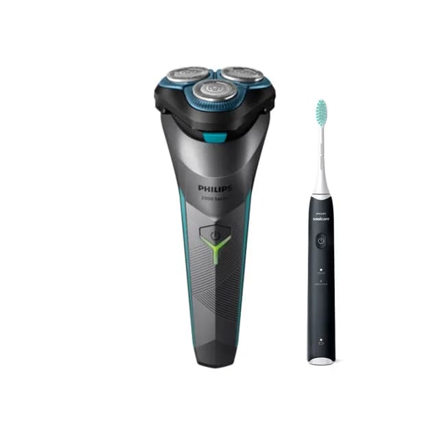 【Philips 飛利浦】官方直營 電競2系列電動刮鬍刀/電鬍刀 S2306+音波牙刷 HX2421(超值組合)