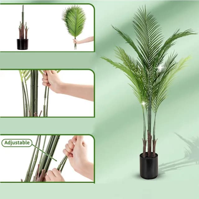 【POKO】仿真景觀樹散尾葵 高仿真160公分大型盆栽(針葵樹 景觀室內外裝飾 人工植物 家居 園藝 裝飾造景)