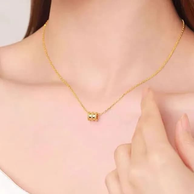 【Penny珮妮】999黃金迷你波點路路通項鍊(母親節禮物 交換禮物 送女友 生日禮物 情人節 尾牙 新年 結婚)