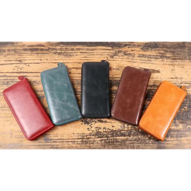 【紐約精品】父親節禮物 真牛皮長夾真皮錢包短夾卡夾手拿包(復古油蠟皮大容量男女包包4色a1js34)