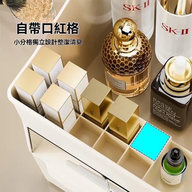 【思耐MRUN】化妝品收納盒 抽屜收納櫃 保養品收納架 化妝箱 化妝櫃 收納箱(城堡款 大容量收納 預購15天)