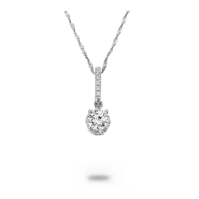 【Vividventure 亞帝芬奇】GIA 50分 DVS2 3VG 八心八箭 無螢光 天然鑽石 鑽石 項鍊 閃爍(18K金台)