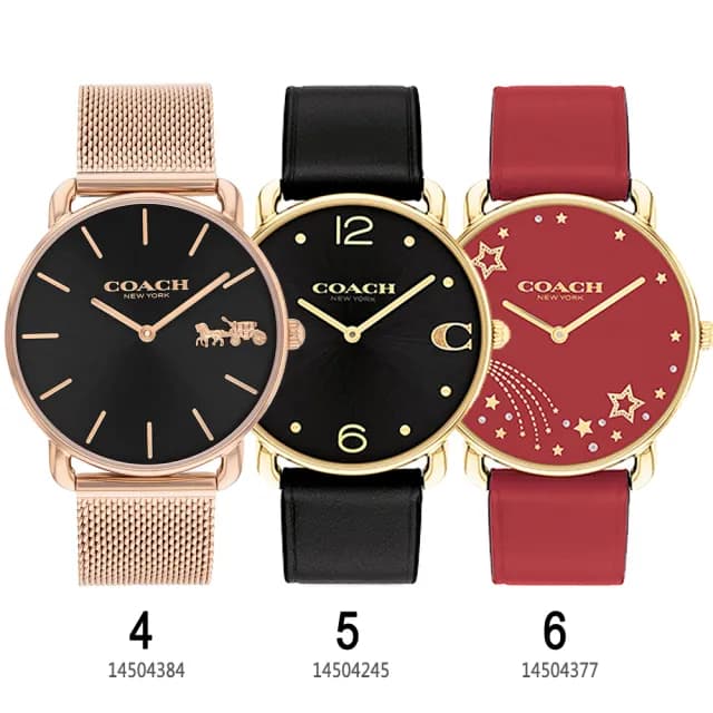 【COACH】2025新品 專櫃 優雅時尚 米蘭帶/皮革 手錶(12款可選)