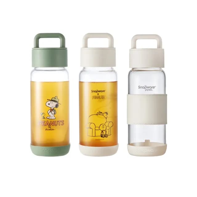 【CorelleBrands 康寧餐具】提把隨行玻璃杯710ml-兩入組(三款可選)