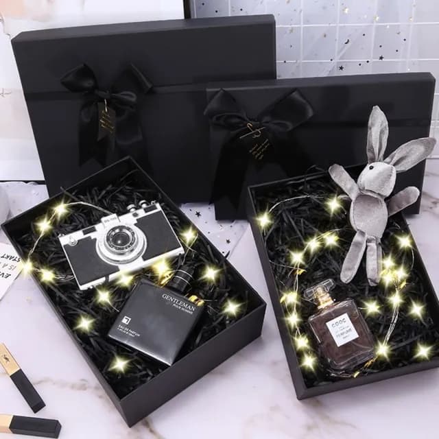 【橘魔法】黑色蝴蝶結緞帶禮盒(禮物盒 紙盒 禮品盒 禮品包裝 週歲 送禮 生日禮盒 情人節 禮物 紀念日禮物)