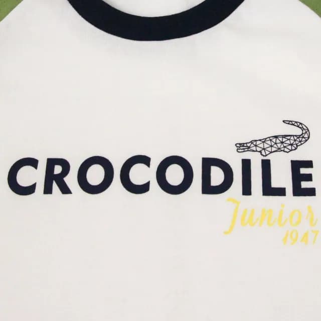 【Crocodile Junior 小鱷魚童裝】『小鱷魚童裝』品牌LOGO印圖拉克蘭袖T恤(產品編號 : C67499-04 小童款)