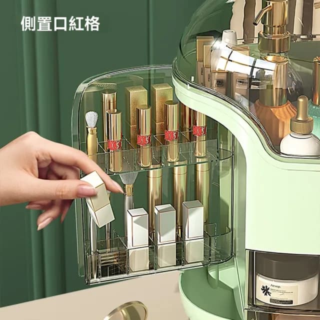 【思耐MRUN】化妝品收納盒 口紅置物架 保養品收納櫃 化妝箱 收納箱 化妝櫃(多層置物 超大容量 預購15天)