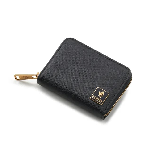 【PORTER INTERNATIONAL】復古品味MORI零錢包(黑)