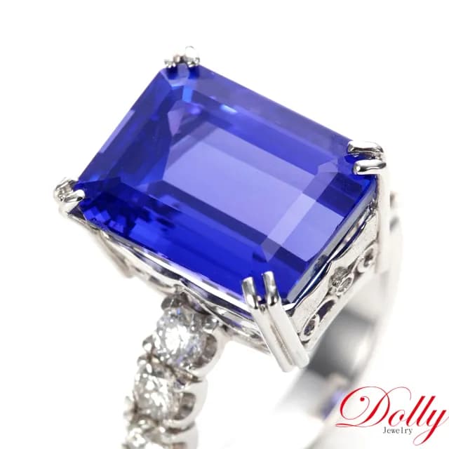 【DOLLY】買一送一 13克拉 天然丹泉石18K金鑽石戒指(現貨 母親節 長輩送禮首選)