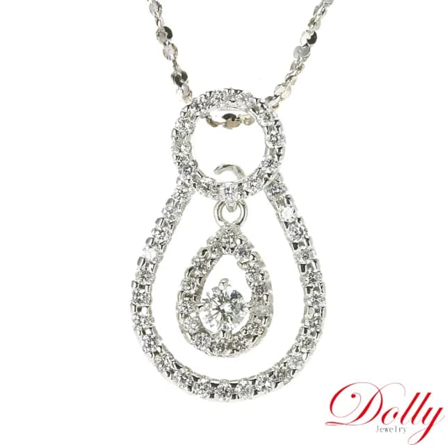 【DOLLY】0.40克拉 天然鑽石 F/VS2 18K金鑽石項鍊(母親節 長輩送禮 交換禮物首選)