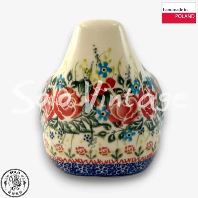 【SOLO 波蘭陶】波蘭製 Vena 波蘭陶小雞擺飾 薔薇藤蔓系列 14CM 可置物 餐具筒 筆筒 多用途