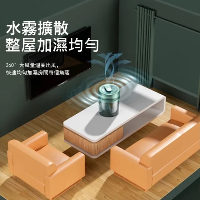 【Londee】智能數顯無霧加濕器 大容量冷蒸發式加濕器 空氣淨化水氧機 USB無霧加濕器 2L