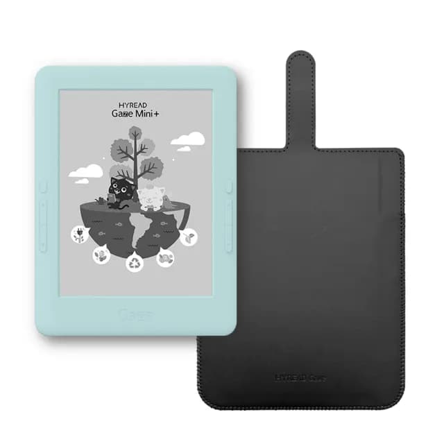 【HyRead】收納保護套優惠組 Gaze Mini+ 6吋閱讀器 (淺蔥青)+收納保護套霧黑色