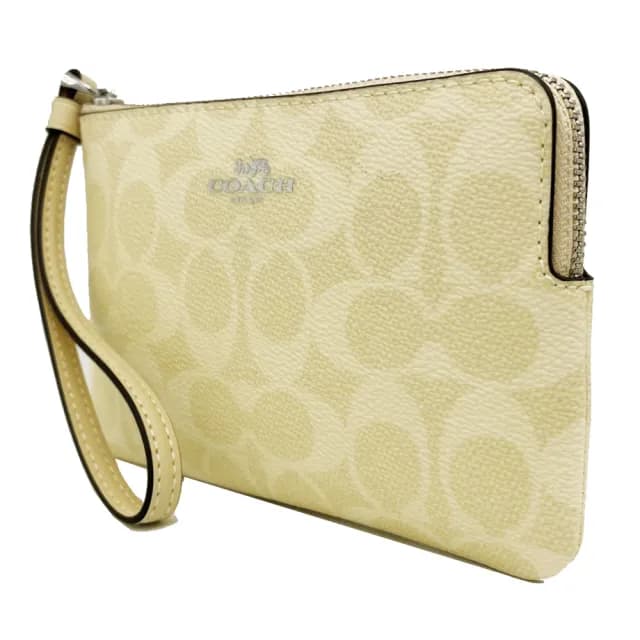 【COACH】C LOGO手拿包零錢包(月光石黃)
