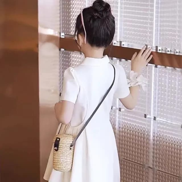 【小衣衫童裝】中大女童短袖POLO連身裙洋裝(1140502)