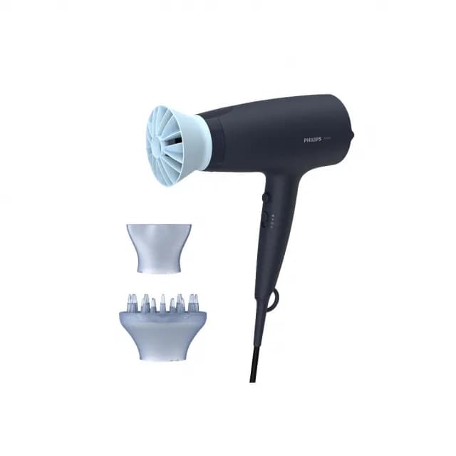 【Philips 飛利浦】官方直營 負離子溫控護髮吹風機 - 霧柔黑(BHD360/21)